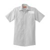Short Sleeve Striped Industrial Work Shirt Thumbnail
