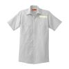 Short Sleeve Striped Industrial Work Shirt Thumbnail