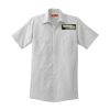 Short Sleeve Striped Industrial Work Shirt Thumbnail